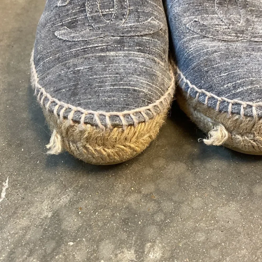 Chanel espadrilles light chambray 38